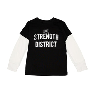 T-shirt manica doppia da bambino Silver