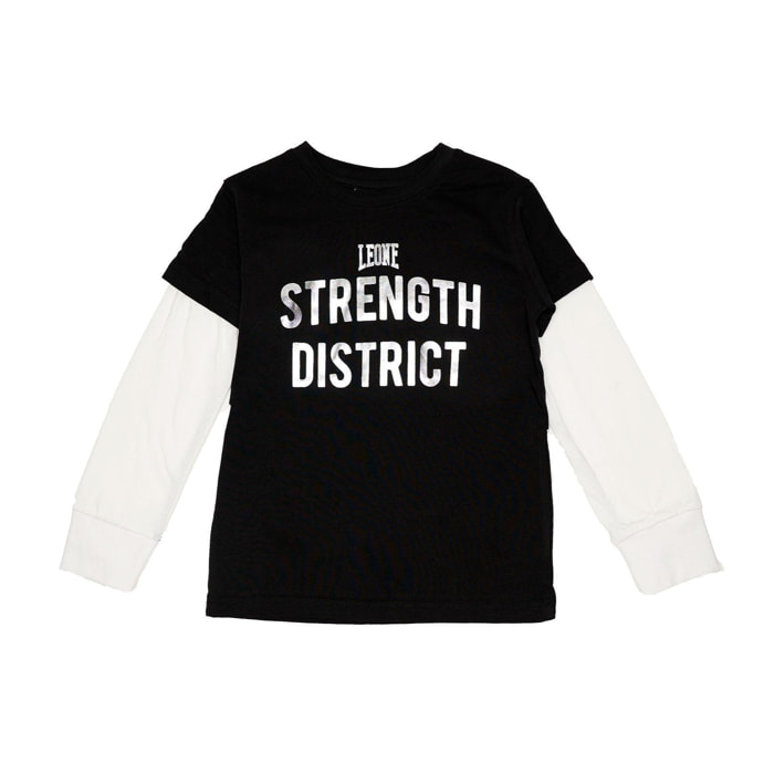 T-shirt manica doppia da bambino Silver