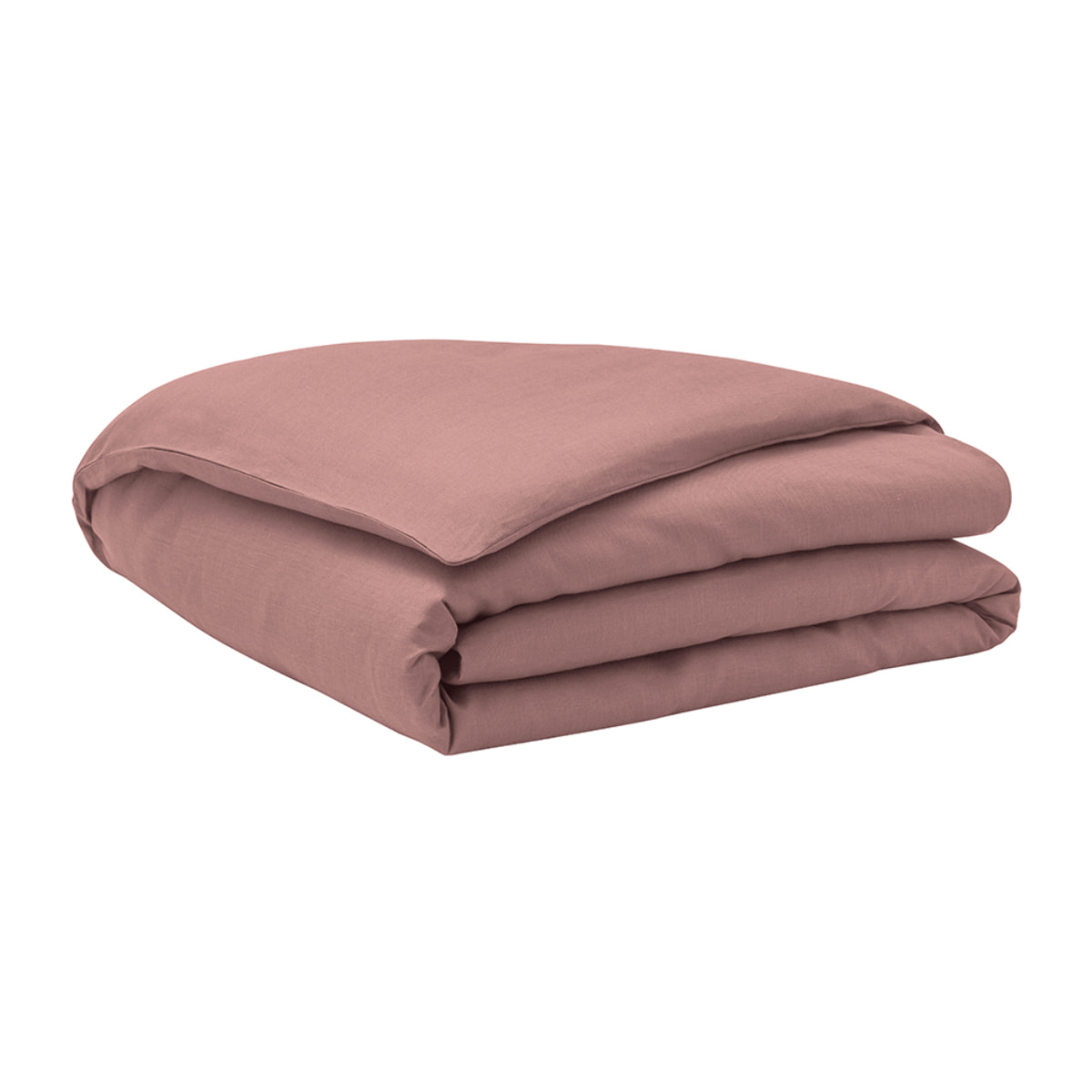 Housse de couette unie en lin lavé, Made in France, NOUVELLE VAGUE , Rouge Brindille