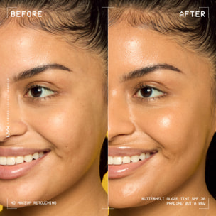 NYX Professional Makeup Buttermelt Glaze Tint, Fond de teint SPF30 jusqu'à 12h de tenue, Praline Butta