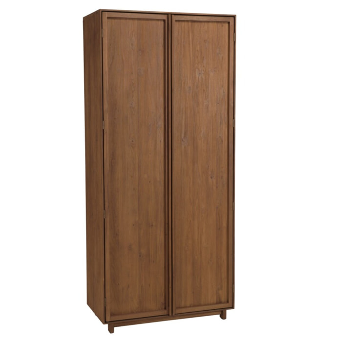 SIXTINE - Armoire 2 portes 90x200cm en bois de teck recyclé