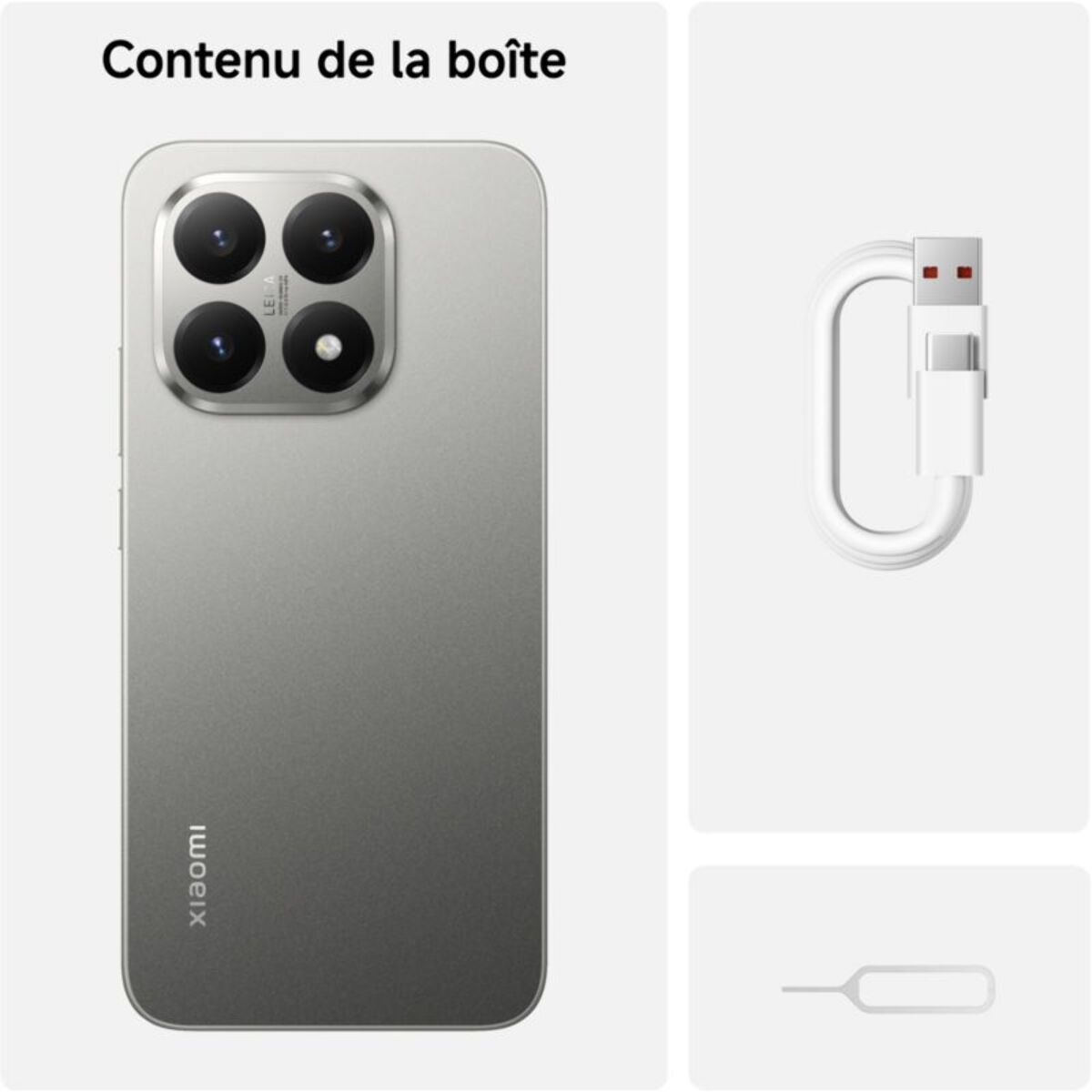 Smartphone XIAOMI 15T concu avec Leica 256Go Gris