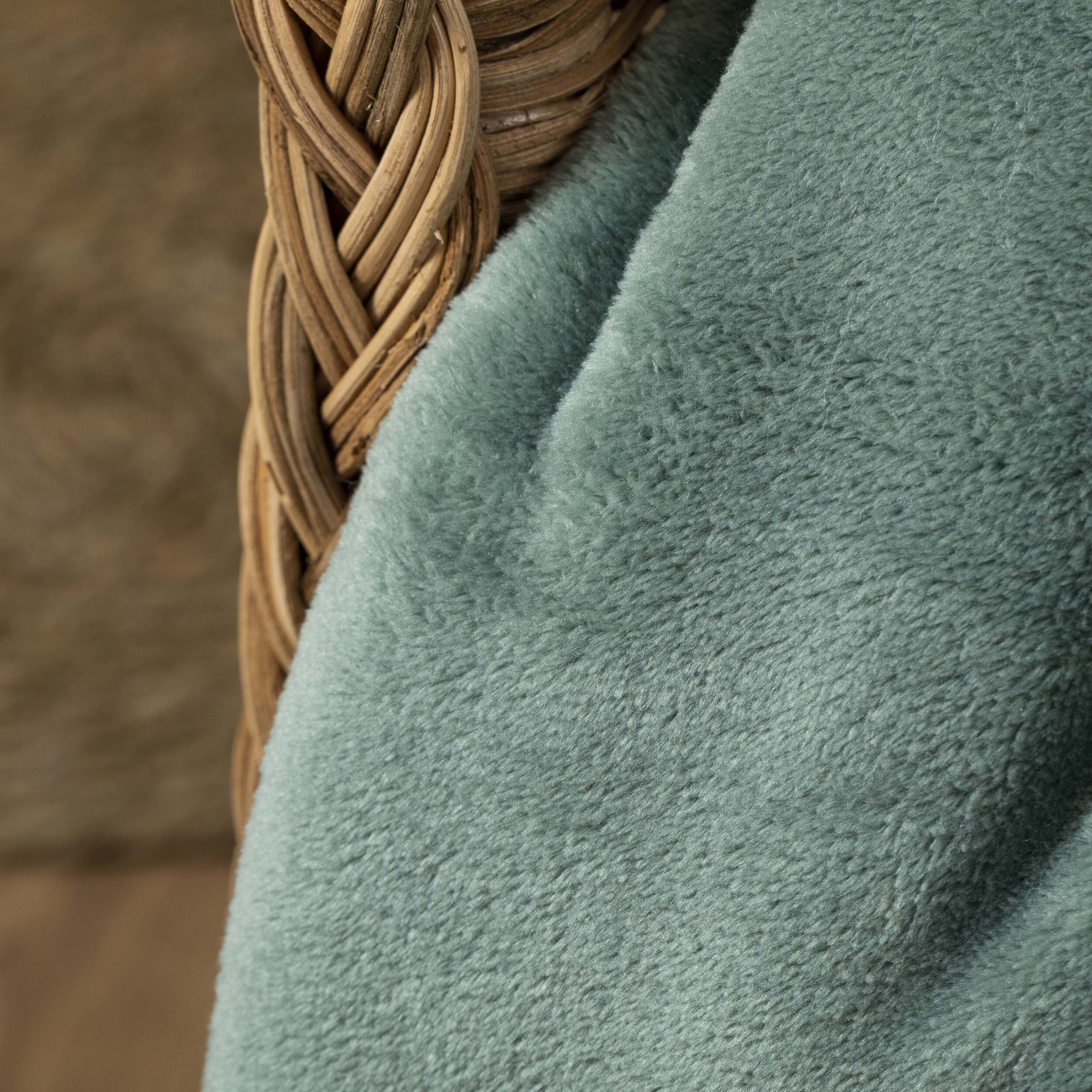 Manta velvet sherpa verde frances