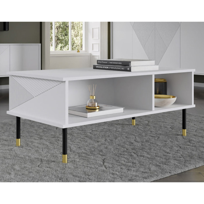 Kirua - table basse - 110 cm - Blanc