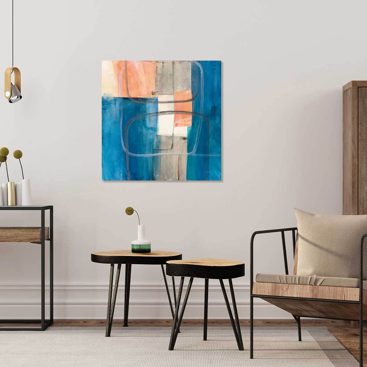 Tableau passage bleue Toile imprimée