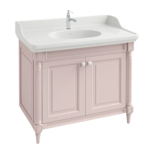 Pack meuble vasque Cléo 1889 rose velours + mitigeur chrome