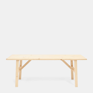 Banc en bois massif ton naturel 120x45cm Hauteur: 45 Longueur: 120 Largeur: 35