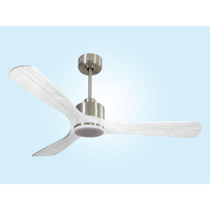 Ventilateur de plafond Réversible  Thermostat Dimmable Wifi Moteur à courant continu Toits en pente Télécommande Lumière à trois tons Hypersilence Mémoire