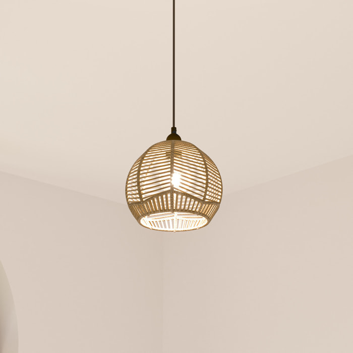 Suspension "Caren" D24cm beige