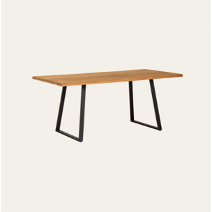 Table à manger Atlas -bois massif d'araucaria-couleur lixa 180 x 75 x 90 cm