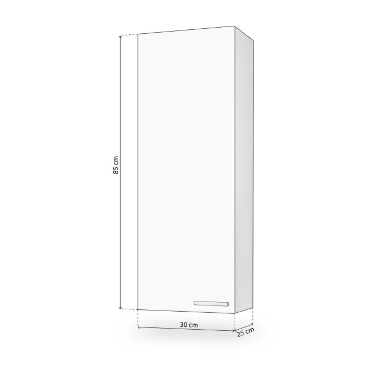 Columna de baño Inspire 1 puerta Blanco Brillo