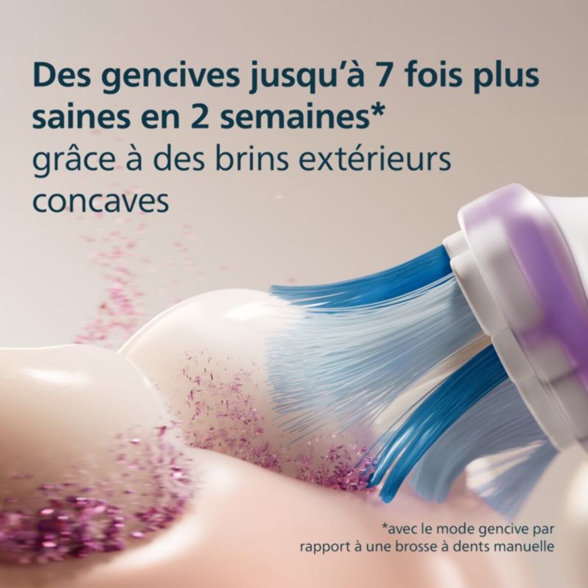 Brossette dentaire PHILIPS Sonicare lot de 5 - HX9055/87 white Gum Care- soin des gencives G3