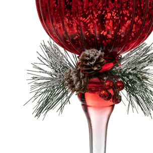 Lot de 3 photophores sur pied avec branches 40cm