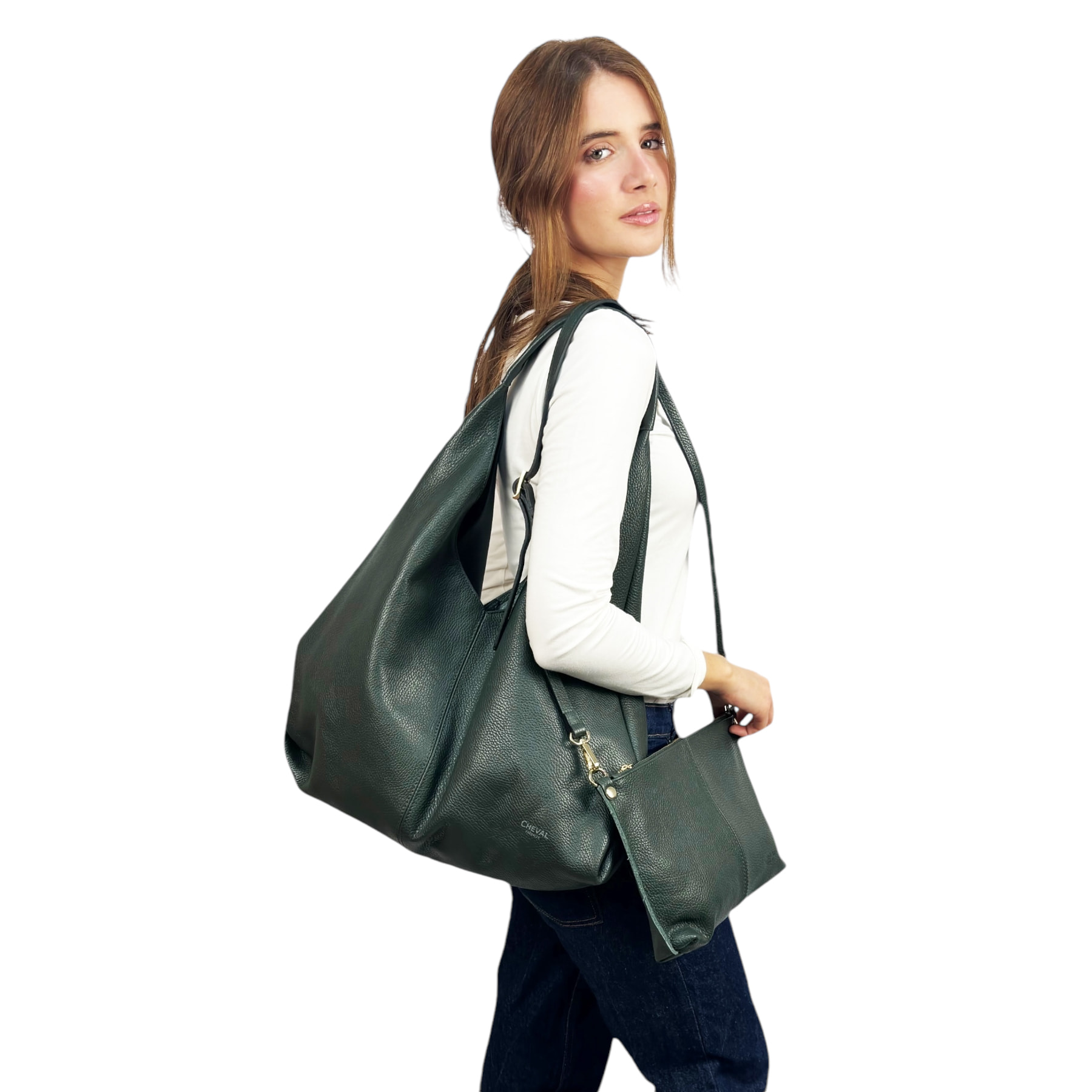 Bolso de Hombro Cheval Firenze Iris Verde Oscuro