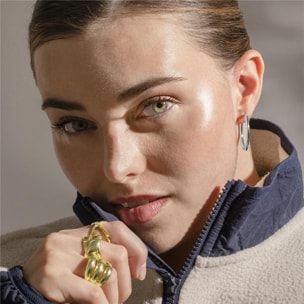 Pendientes Lux by Lux acabados rodio