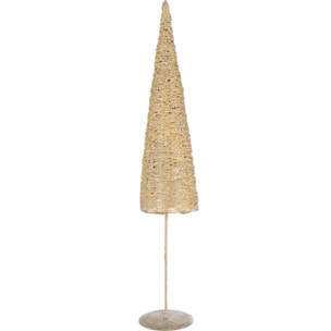 J-Line décoration Sapin De Noël Sur Base - métal/papier - or - large
