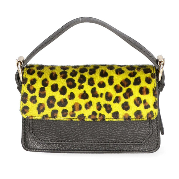 Borsa a mano da donna - Modello Aleide - Vera pelle - 18.0 x 11.0 x 6.5 cm