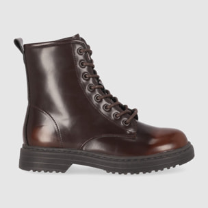 Botines - Marron - Tacón: Bajo