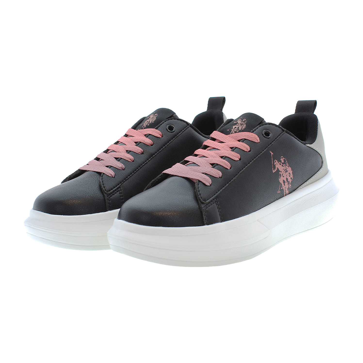 Sneakers U.S. Polo Assn. nero-rosa