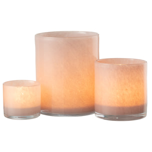 J-Line photophore Jade - verre - rose - large