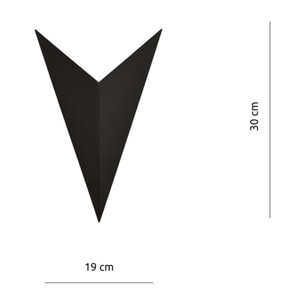 Lampada da parete FORM in acciaio nero opaco