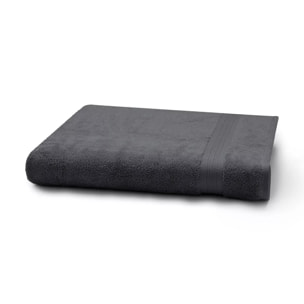 Drap de bain pur coton 550 g/m² uni anthracite Elea carbone