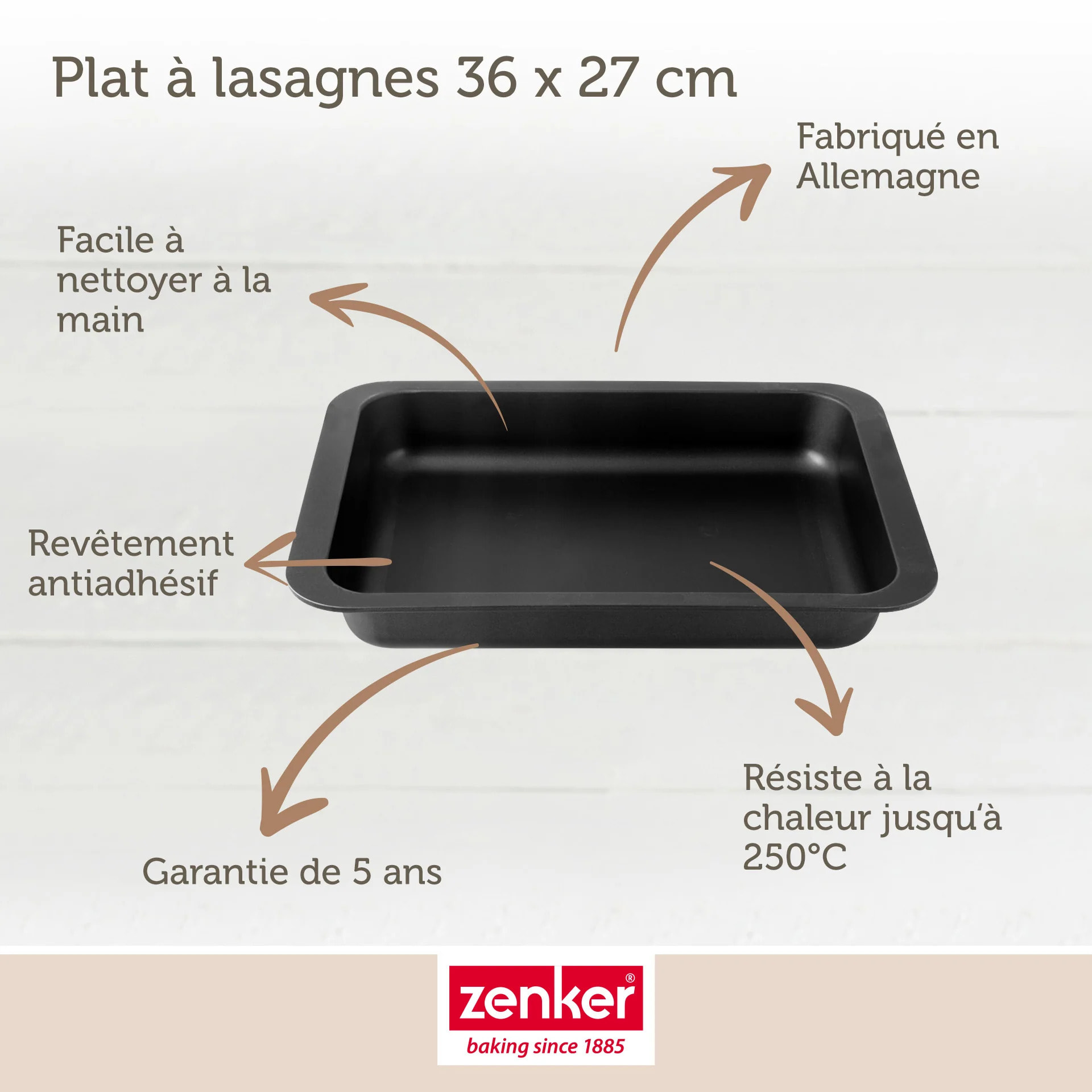 Plat à lasagnes maison 36 x 27 cm Zenker Spécial Countries