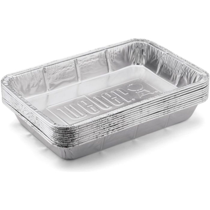 Barquette aluminium WEBER grandes barquettes aluminium - Lot de 10