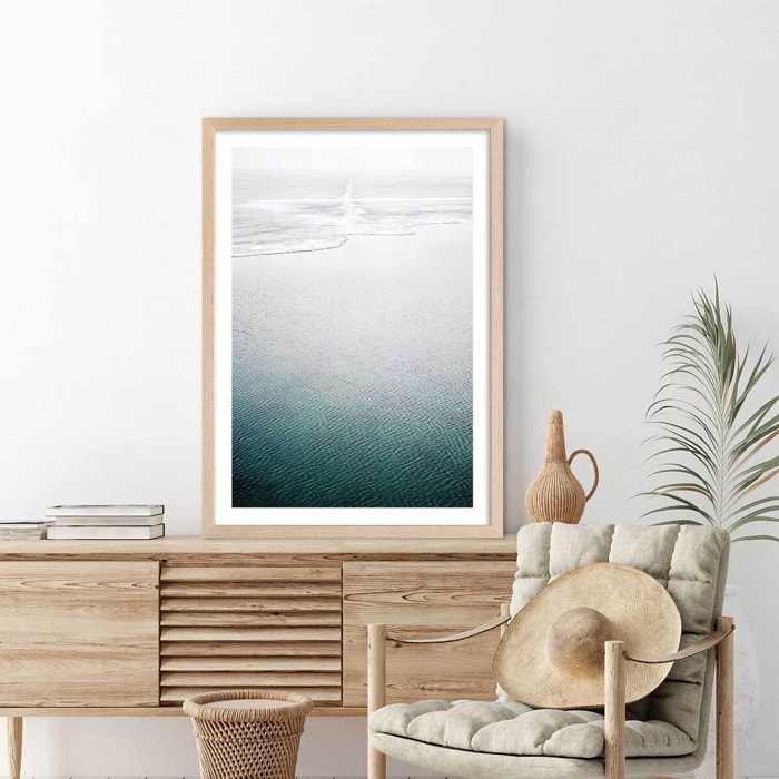 Affiche plage transsiberian 339 Affiche + cadre en bois - Chêne