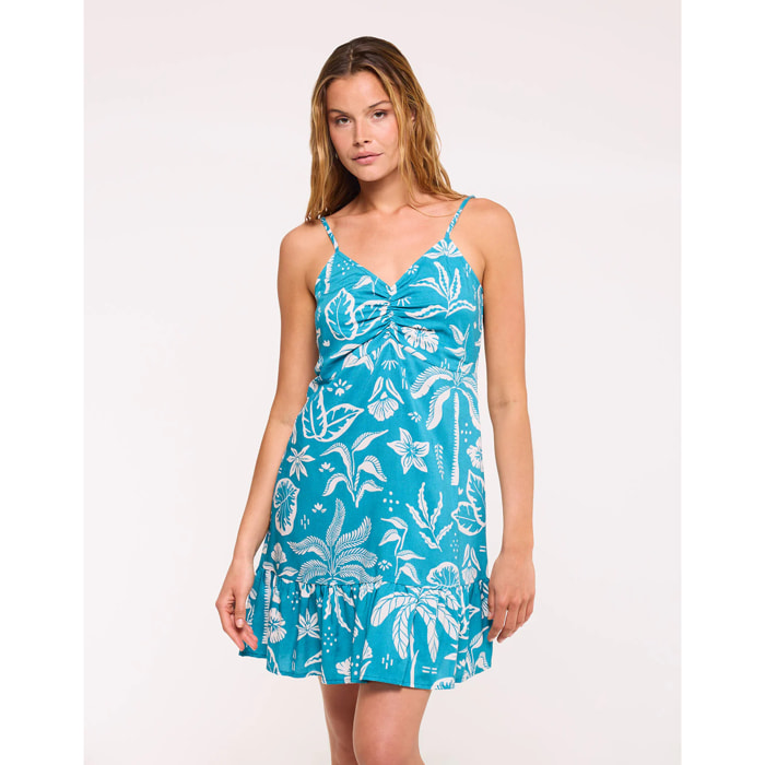 Vestido Corto Turquesa - Haken