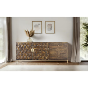 Aparador de Madera de Mango Estilo Rústico Moderno