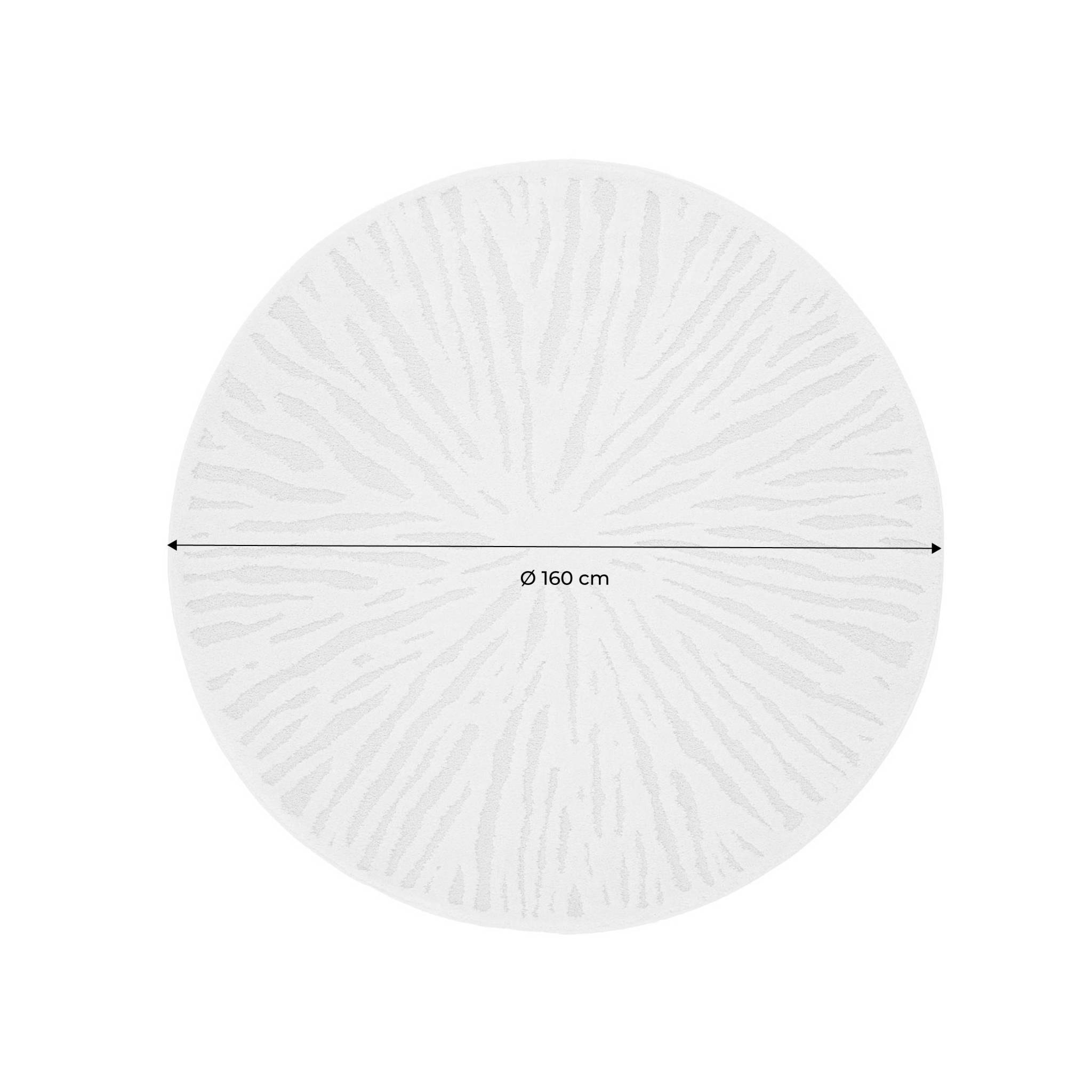 Tapis intérieur rond Ø160cm crème Helen