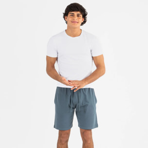 Conjunto deportivo corto hombre blanco - menta