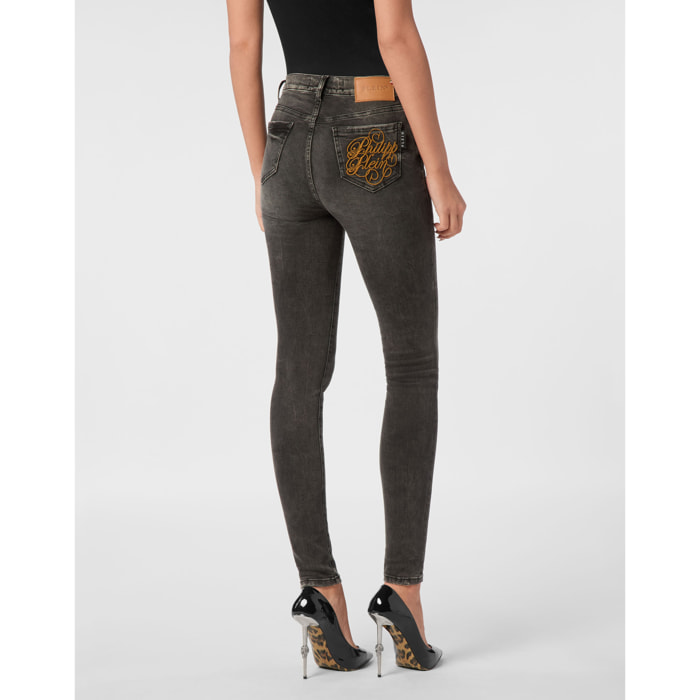 PHILIPP PLEIN Jegging de cintura alta