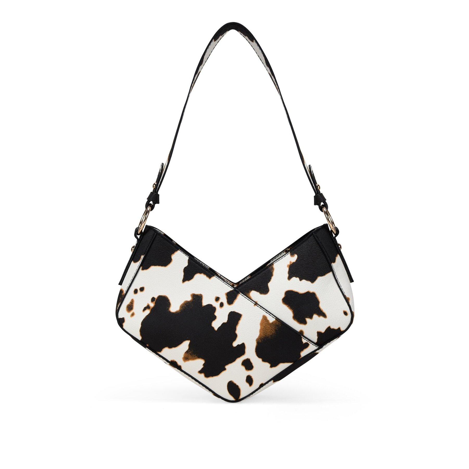 Bolso pequeño de hombro estampado de vaca