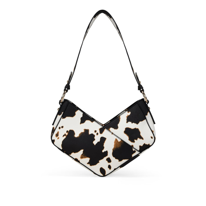 Bolso pequeño de hombro estampado de vaca
