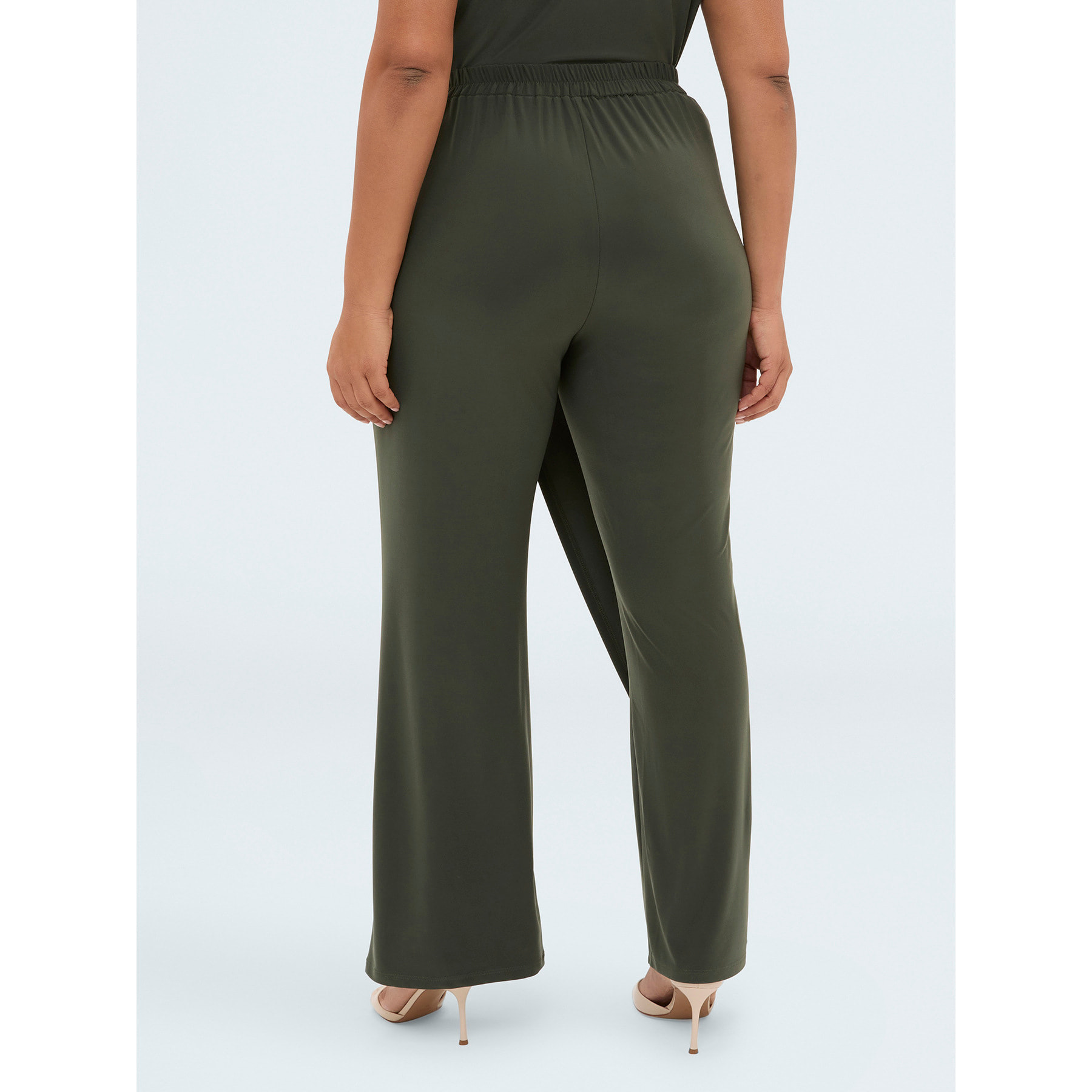 Fiorella Rubino - Pantaloni in jersey con chiusura portafoglio - Verde militare