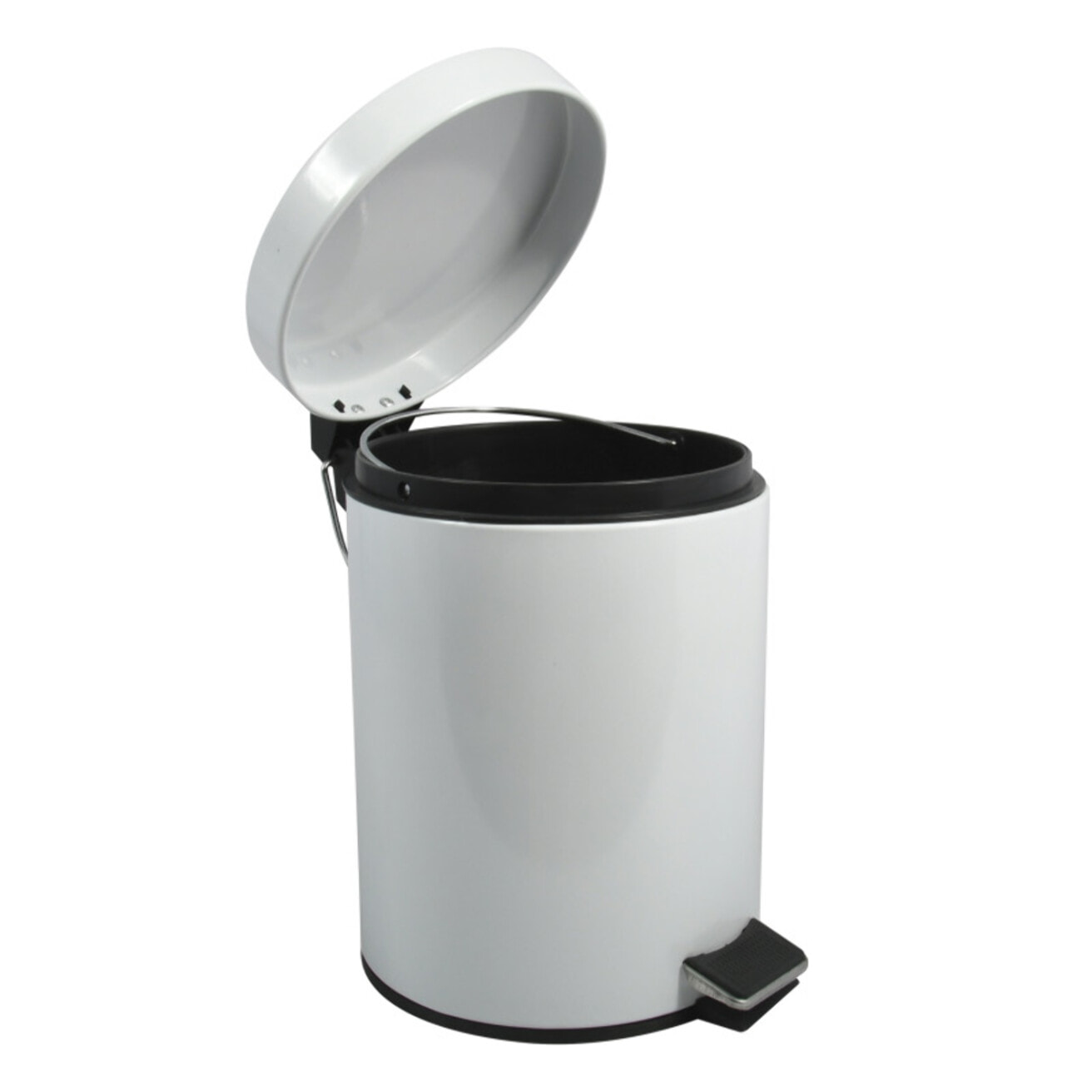 Poubelle à pédale Inox 5L Blanc MSV