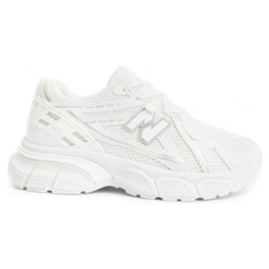 Sneaker De Plataforma - Blanco - Altura: 4 Cm