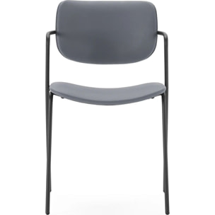Lot de 2 chaises en simili cuir - SKANDI