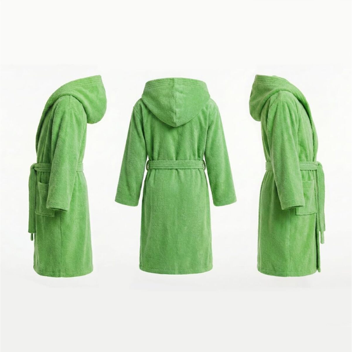 Accappatoio bambino in spugna di cotone assorbente e morbido, delicato su pelli sensibili, asciugatura rapida dopo bagno e piscina, confortevole e pratico per uso quotidiano, certificato OEKO-TEX senza sostanze nocive, ideale per bambini e bambine