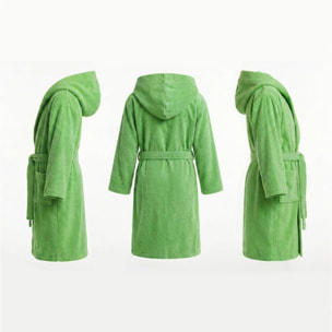 Accappatoio bambino in spugna di cotone assorbente e morbido, delicato su pelli sensibili, asciugatura rapida dopo bagno e piscina, confortevole e pratico per uso quotidiano, certificato OEKO-TEX senza sostanze nocive, ideale per bambini e bambine