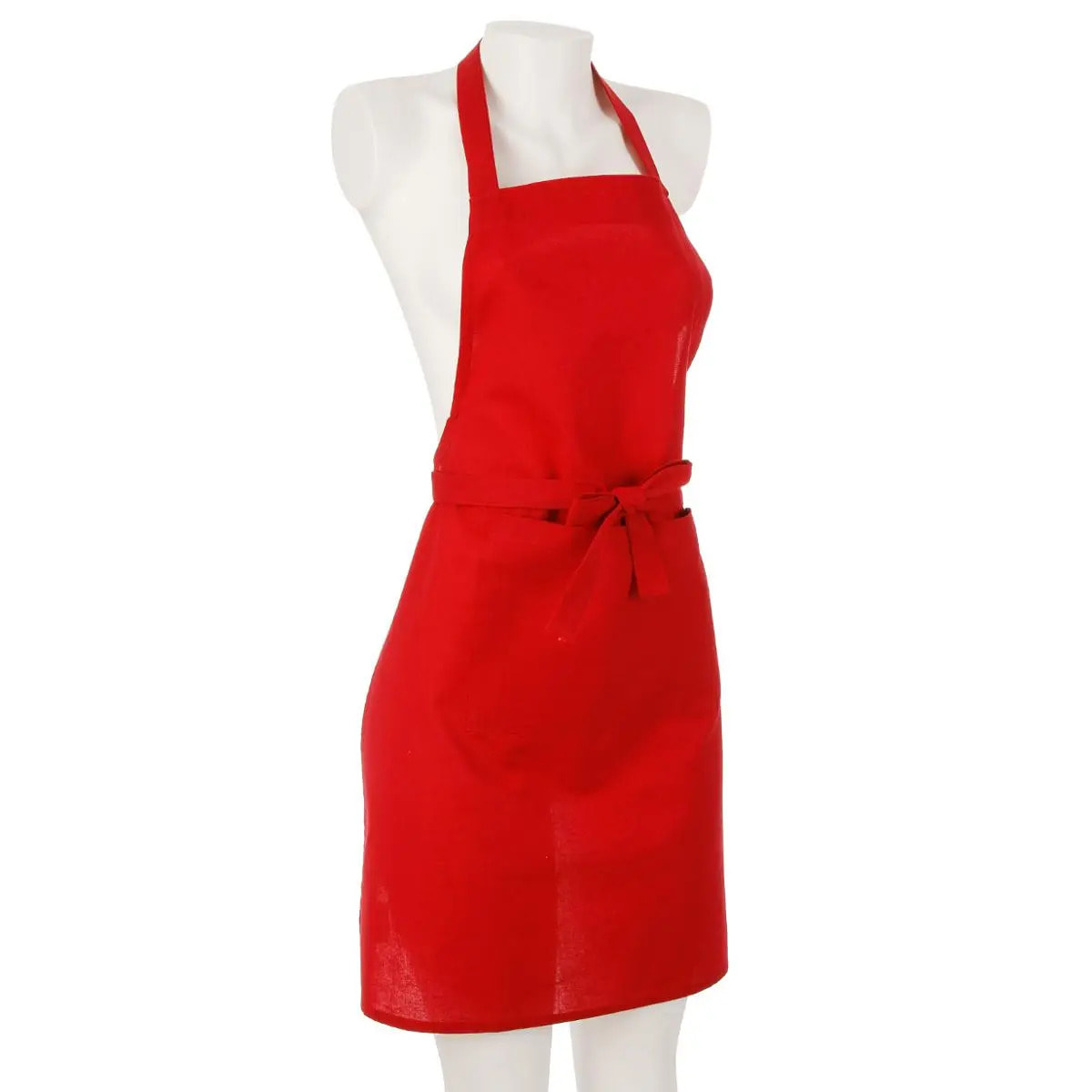 Tablier coton rouge 60x80cm