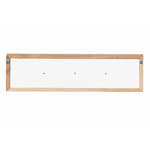 Percha Pared 3 Ganchos Madera Talla 52x4x15 Cm