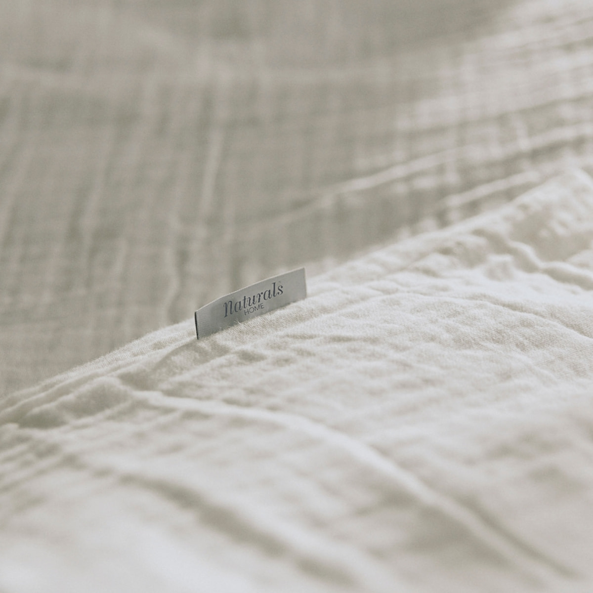 Funda de Almohada - 100% Algodón de Muselina - Blanco