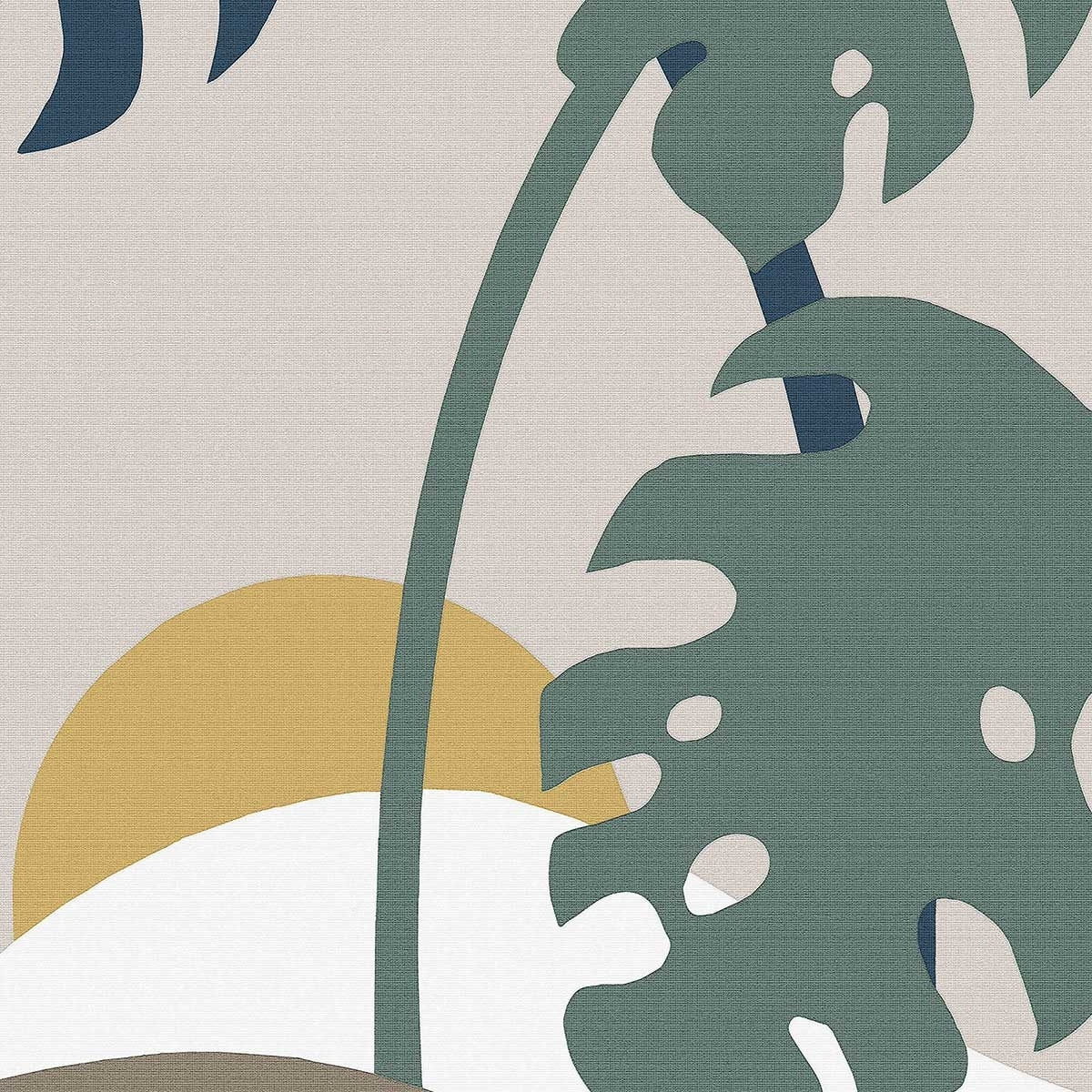 Affiche Monstera effet tissé Affiche sous cadre bois