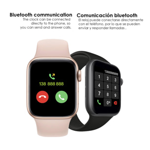 Smartwatch U78T con llamadas bluetooth, temperatura corporal, monitor cardiaco y modo multideporte