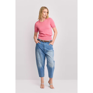 Kocca - Maglia con cut-out Donna, Tinta unita, Girocollo