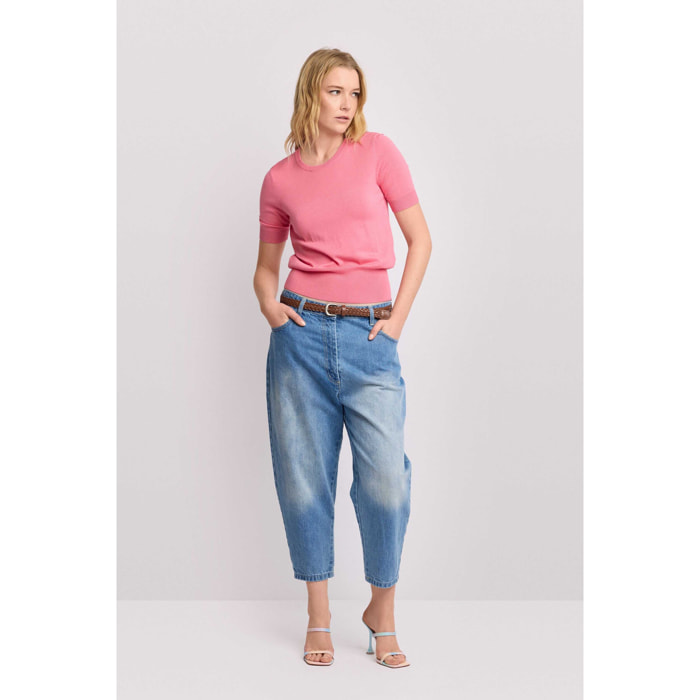 Kocca - Maglia con cut-out Donna, Tinta unita, Girocollo