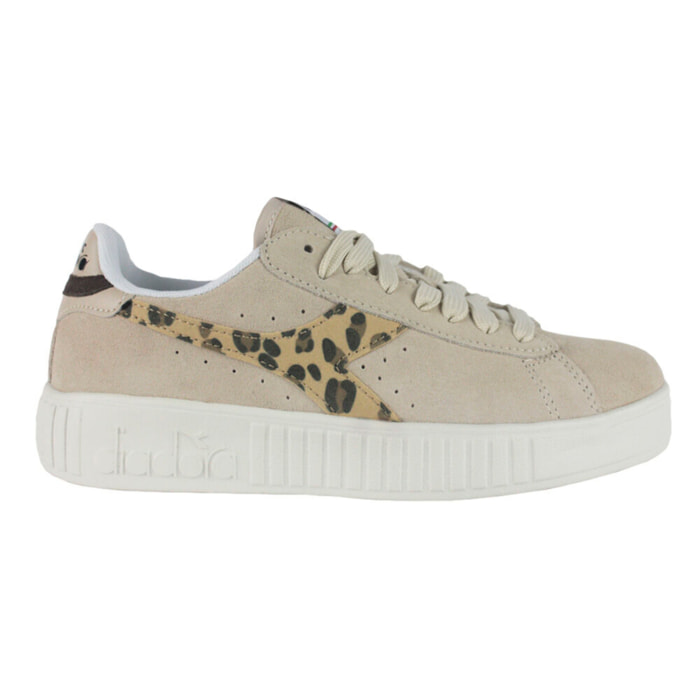 Zapatillas Sneaker para Mujer - DIADORA Game step suede animalier 501.178739 01 C8101 White/Parchment